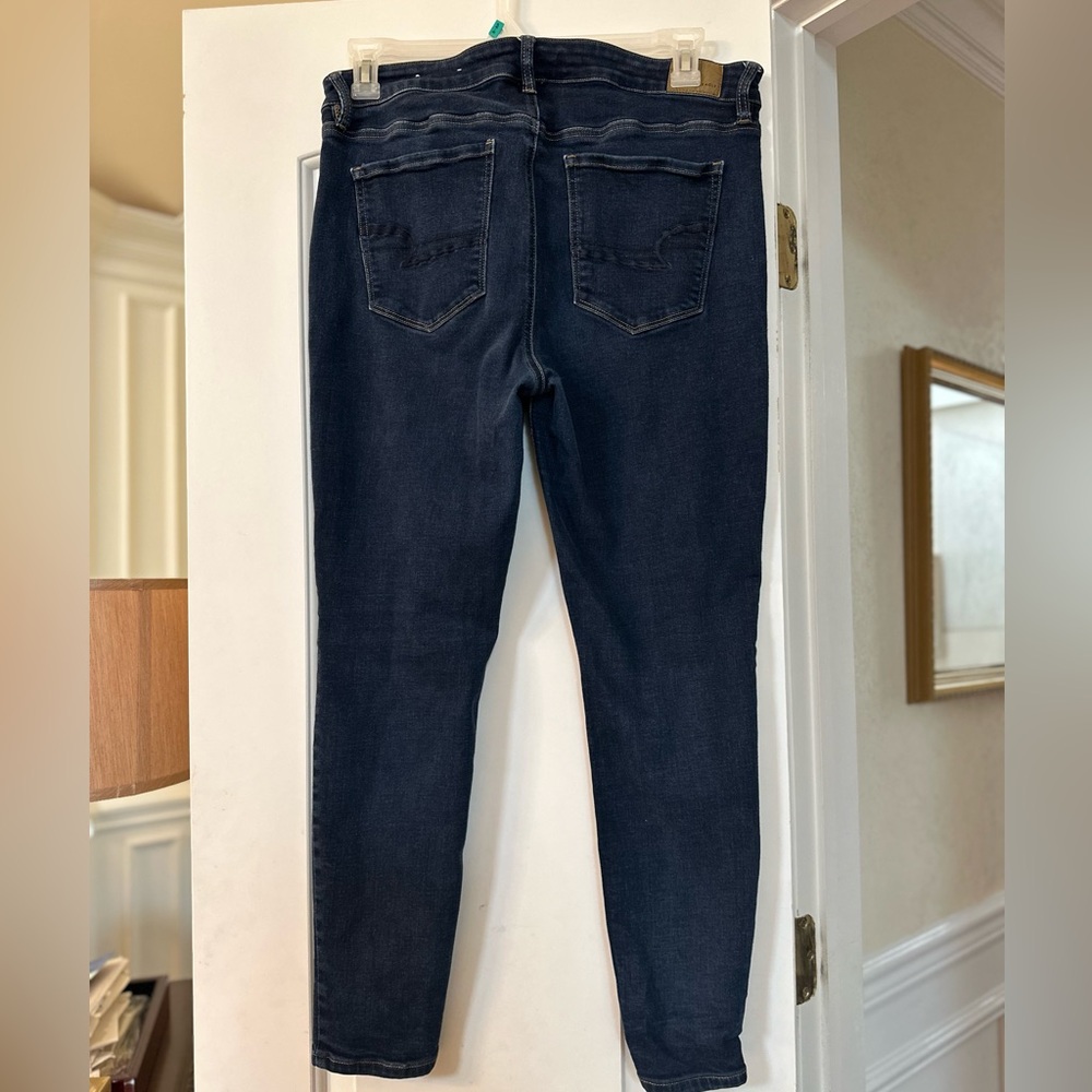 American Eagle Super Stretch High Rise Jegging Size 16 Dark Denim